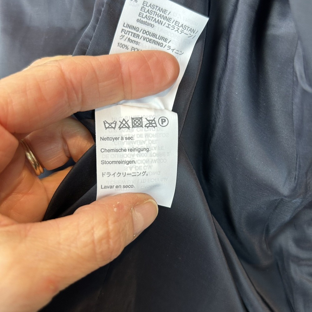 J Crew 365 Blazer Womens 14 ? Black Open Lined Pockets Office Funeral Read - Picture 10 of 13